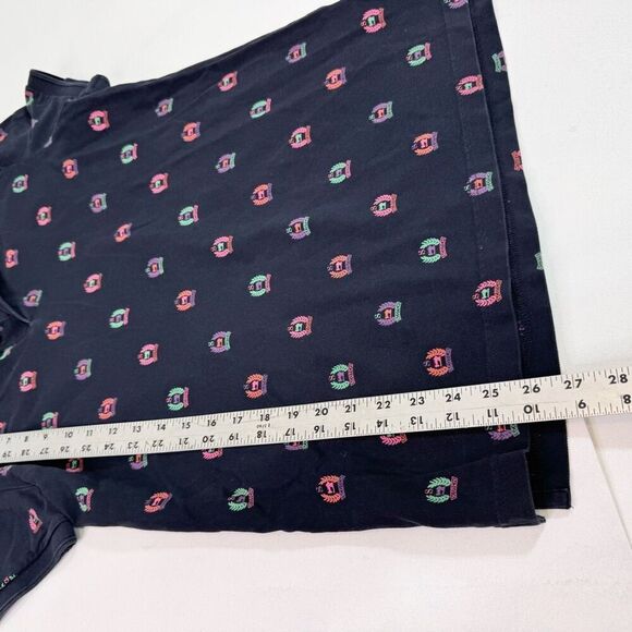 Scotch & Soda Shirt Mens Medium Polo Collar Navy Logo Preppy - Picture 2 of 9